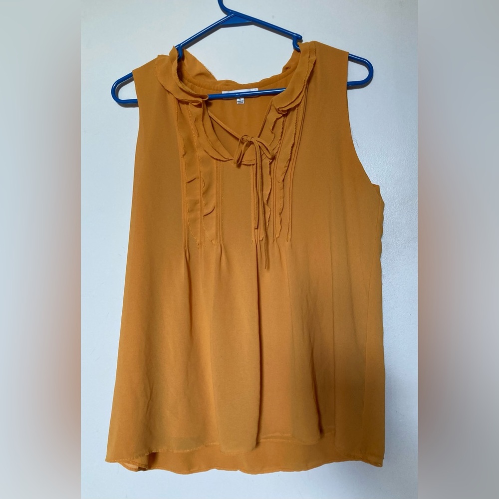 Rose + Olive Pleated Tie Front Blouse